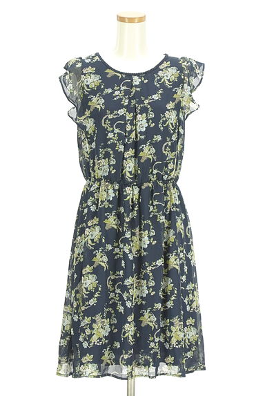 axes femme（アクシーズファム）の古着「花柄シフォン膝上ワンピース（ワンピース・チュニック）」大画像１へ