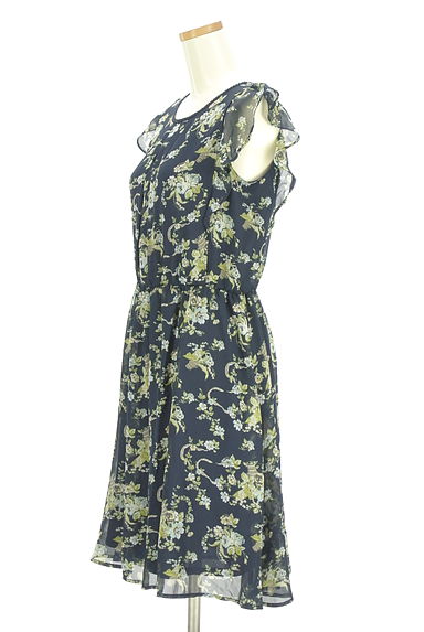 axes femme（アクシーズファム）の古着「花柄シフォン膝上ワンピース（ワンピース・チュニック）」大画像３へ