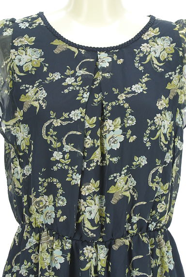 axes femme（アクシーズファム）の古着「花柄シフォン膝上ワンピース（ワンピース・チュニック）」大画像４へ