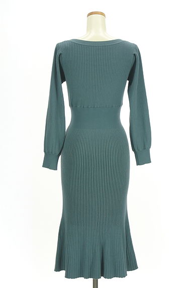 PROPORTION BODY DRESSING（プロポーションボディ ドレッシング）の古着「膝下丈マーメイドニットワンピース（ワンピース・チュニック）」大画像２へ