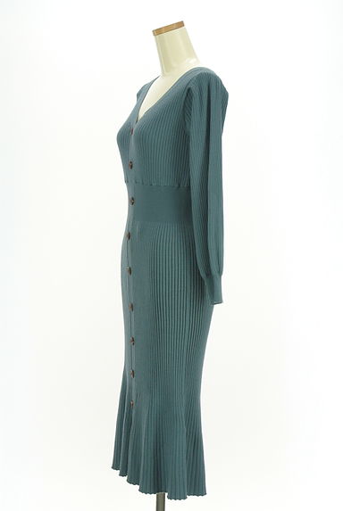 PROPORTION BODY DRESSING（プロポーションボディ ドレッシング）の古着「膝下丈マーメイドニットワンピース（ワンピース・チュニック）」大画像３へ