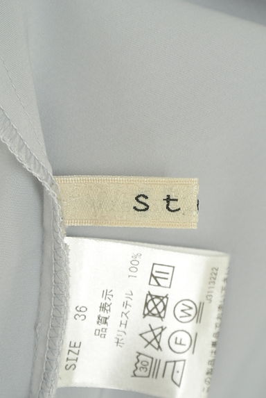 Stola.（ストラ）の古着「リボンタイスタンドカラーブラウス（カットソー・プルオーバー）」大画像６へ