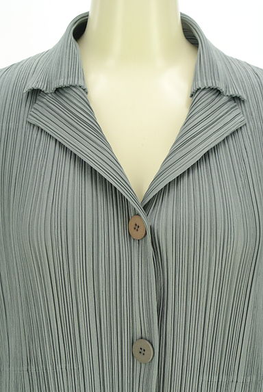 PLEATS PLEASE（プリーツプリーズ）の古着「プリーツオープンカラーブラウス（ブラウス）」大画像４へ