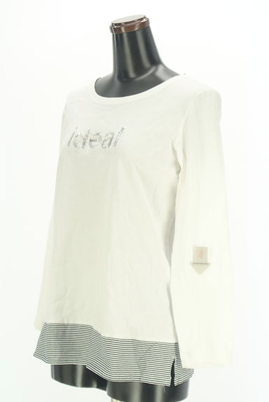 CORDIER（コルディア）の古着「スパンコールロゴTシャツ（Ｔシャツ）」大画像４へ