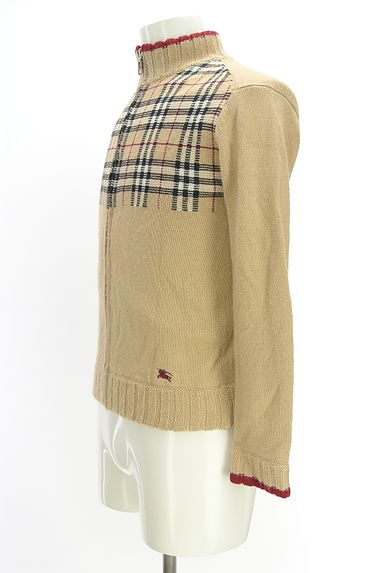 BURBERRY BLACK LABEL（バーバリーブラックレーベル）の古着「ノバチェックニットカーディガン（ブルゾン・スタジャン）」大画像３へ