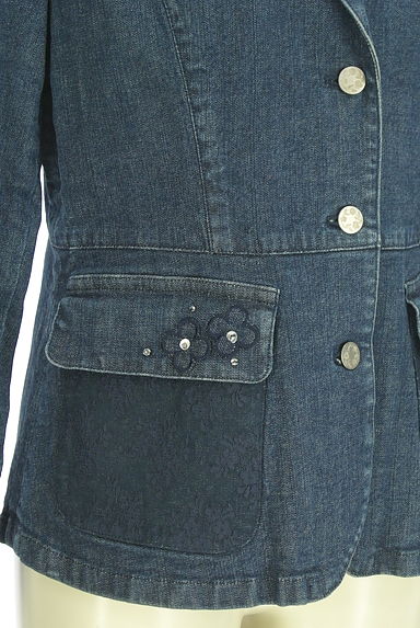 LEILIAN（レリアン）の古着「レース切替デニムジャケット（ジャケット）」大画像５へ