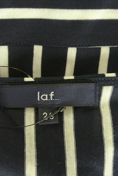 la.f...（ラエフ）の古着「サイドリボンストライプ柄ブラウス（カットソー・プルオーバー）」大画像６へ