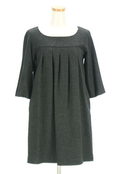 PROPORTION BODY DRESSING（プロポーションボディ ドレッシング）の古着「七分袖ウール膝上ワンピース（ワンピース・チュニック）」大画像１へ
