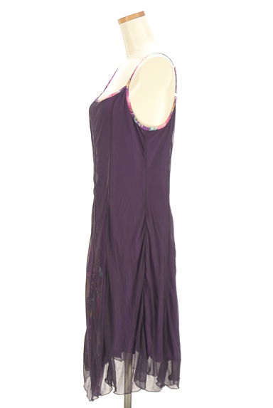 gouk（ゴウク）の古着「花柄切替メッシュキャミワンピース（キャミワンピース）」大画像３へ