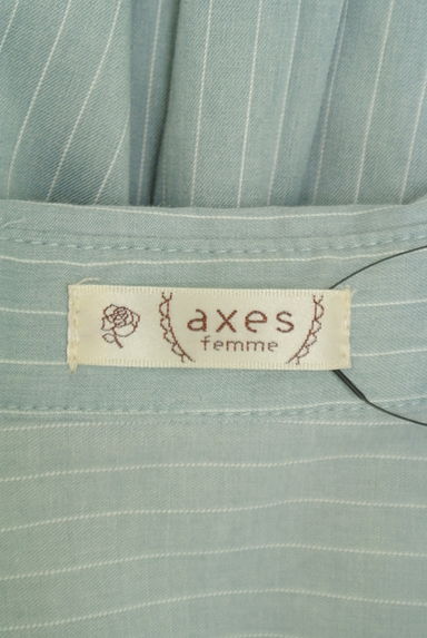 axes femme（アクシーズファム）の古着「ストライプ柄フィッシュテールシャツチュニック（ワンピース・チュニック）」大画像６へ
