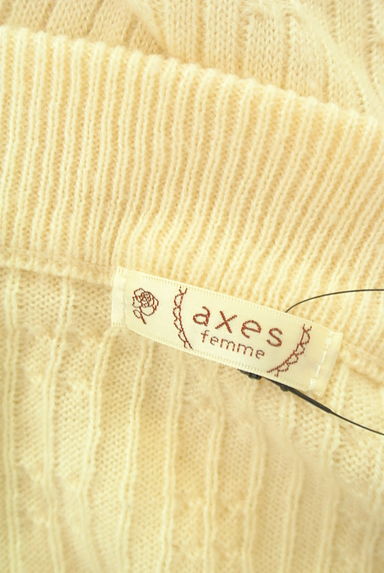 axes femme（アクシーズファム）の古着「レースVネックケーブルニット（ニット）」大画像６へ