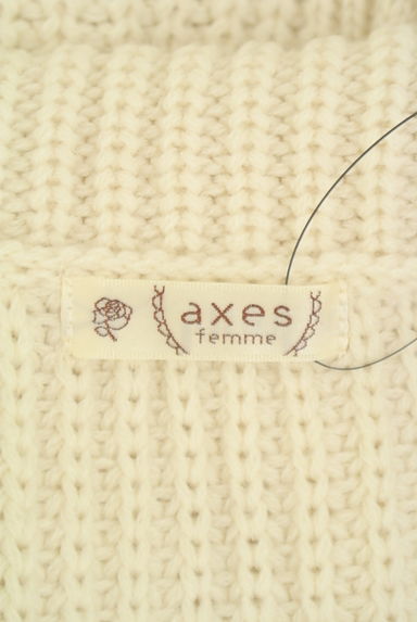 axes femme（アクシーズファム）の古着「ベロアレースアップオフショルダーニット（ニット）」大画像６へ