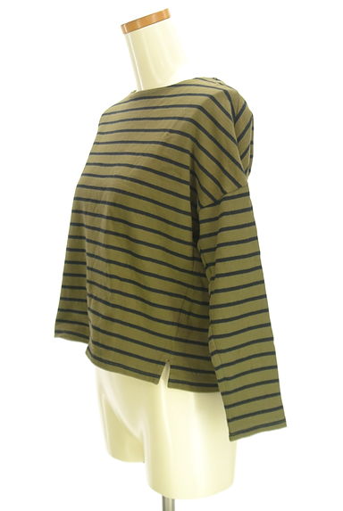 earth music&ecology（アースミュージック＆エコロジー）の古着「ボートネックボーダーTシャツ（Ｔシャツ）」大画像３へ