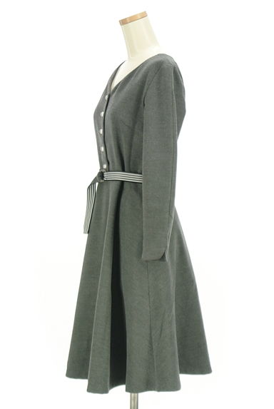 PROPORTION BODY DRESSING（プロポーションボディ ドレッシング）の古着「ベルト付き膝丈フレアワンピース（ワンピース・チュニック）」大画像３へ