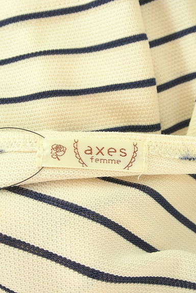 axes femme（アクシーズファム）の古着「レース切替ボーダーカットソー（カットソー・プルオーバー）」大画像６へ