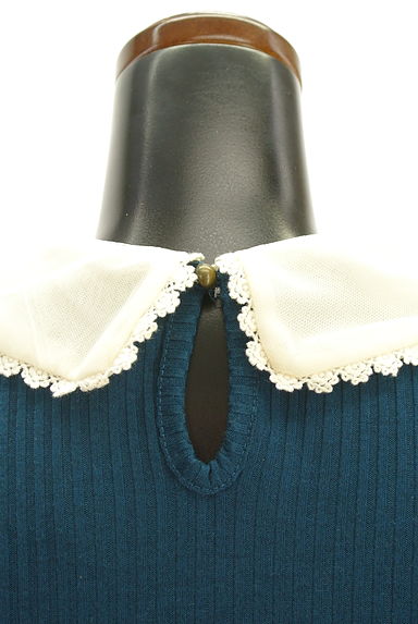 axes femme（アクシーズファム）の古着「花モチーフ衿リブニット（ニット）」大画像５へ