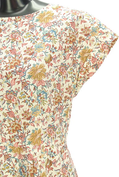 SCAPA（スキャパ）の古着「フレンチスリーブ花柄ロングワンピース（ワンピース・チュニック）」大画像４へ