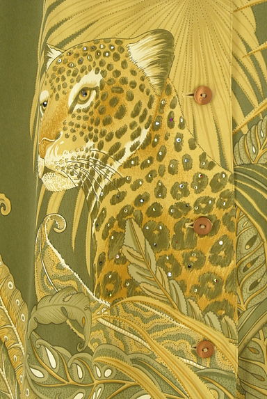 ITALIYA（伊太利屋）の古着「ボタニカル×ヒョウロングブラウス（ブラウス）」大画像５へ
