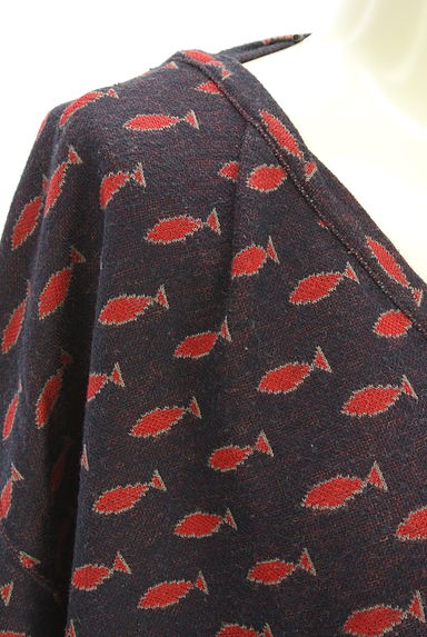 mercibeaucoup（メルシーボークー）の古着「魚総柄ワイドニット（ニット）」大画像４へ