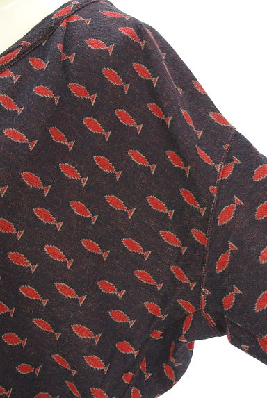 mercibeaucoup（メルシーボークー）の古着「魚総柄ワイドニット（ニット）」大画像５へ