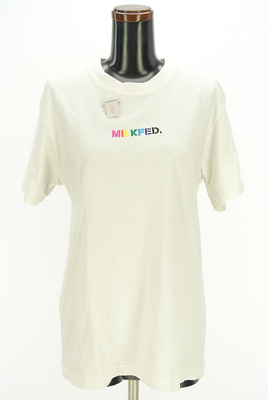 MILKFED.（ミルク フェド）の古着「ブランドロゴ刺繍Tシャツ（Ｔシャツ）」大画像４へ