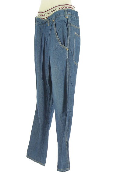 FRAPBOIS（フラボア）の古着「ロゴウエストゴムワイドデニム（デニムパンツ）」大画像３へ