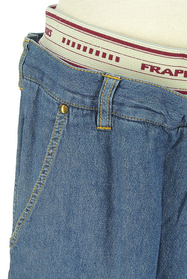 FRAPBOIS（フラボア）の古着「ロゴウエストゴムワイドデニム（デニムパンツ）」大画像４へ