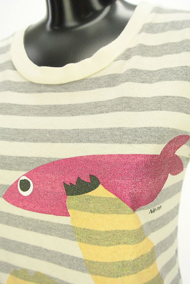 Ne-net（ネネット）の古着「キャラプリントボーダーTシャツ（Ｔシャツ）」大画像４へ