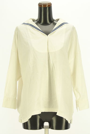 BEAMS Women's（ビームス　ウーマン）の古着「BEAMS BOY セーラー襟ブラウス（カットソー・プルオーバー）」大画像１へ