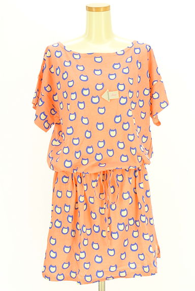 TSUMORI CHISATO（ツモリチサト）の古着「猫柄ドロストワンピース（ワンピース・チュニック）」大画像４へ