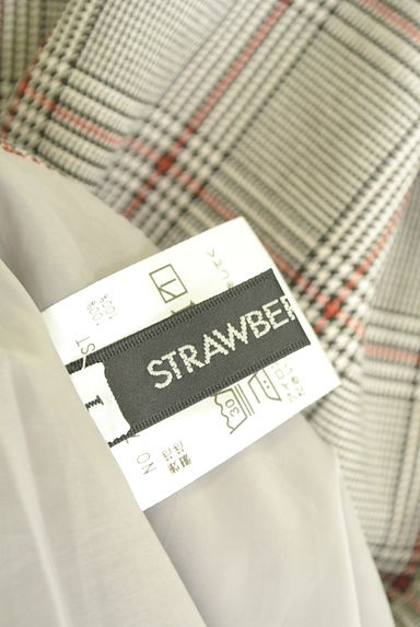 STRAWBERRY-FIELDS（ストロベリーフィールズ）の古着「ベルト付きチェック柄ワイドパンツ（パンツ）」大画像６へ