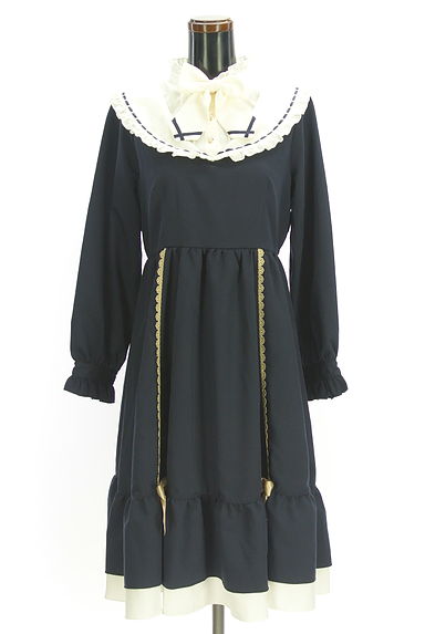 axes femme（アクシーズファム）の古着「axes femme POETIQUE　ビッグカラーワンピース（ワンピース・チュニック）」大画像１へ