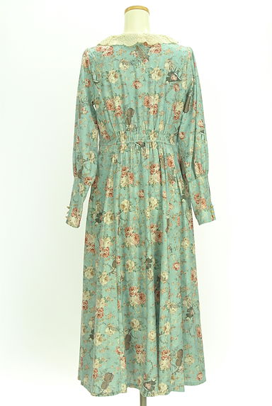 axes femme（アクシーズファム）の古着「レース衿花柄ロングワンピース（ワンピース・チュニック）」大画像２へ
