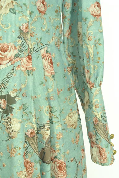 axes femme（アクシーズファム）の古着「レース衿花柄ロングワンピース（ワンピース・チュニック）」大画像５へ