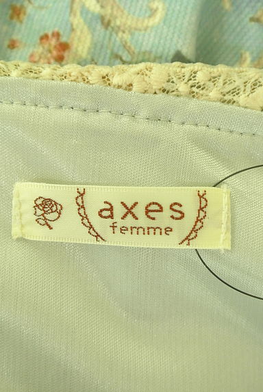 axes femme（アクシーズファム）の古着「レース衿花柄ロングワンピース（ワンピース・チュニック）」大画像６へ