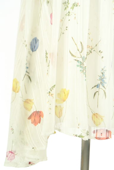 CELFORD（セルフォード）の古着「ストライプ×花柄ロングシアーワンピース（ワンピース・チュニック）」大画像５へ