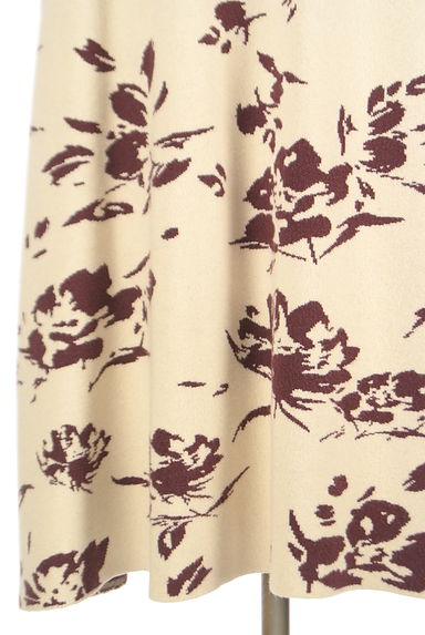 PROPORTION BODY DRESSING（プロポーションボディ ドレッシング）の古着「花柄切替ロングニットワンピース（ワンピース・チュニック）」大画像５へ