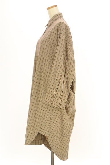 Snidel（スナイデル）の古着「チェック柄ロングシャツワンピース（ワンピース・チュニック）」大画像３へ