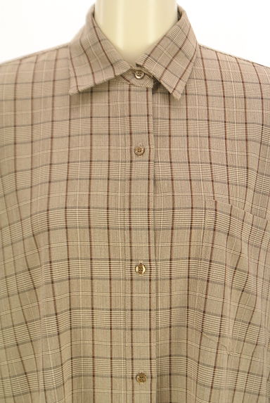Snidel（スナイデル）の古着「チェック柄ロングシャツワンピース（ワンピース・チュニック）」大画像４へ