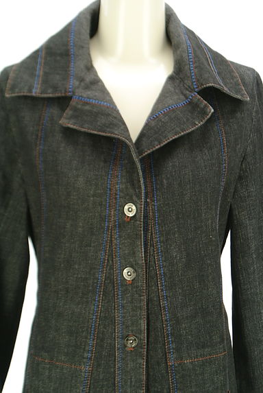 HIROKO KOSHINO（ヒロココシノ）の古着「HIROKO KOSHINO TRUNK デニムロングコート（コート）」大画像４へ