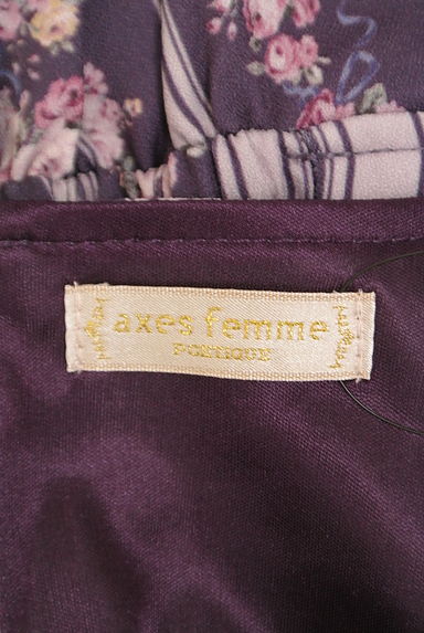 axes femme（アクシーズファム）の古着「花柄シフォン膝上ワンピース（ワンピース・チュニック）」大画像６へ
