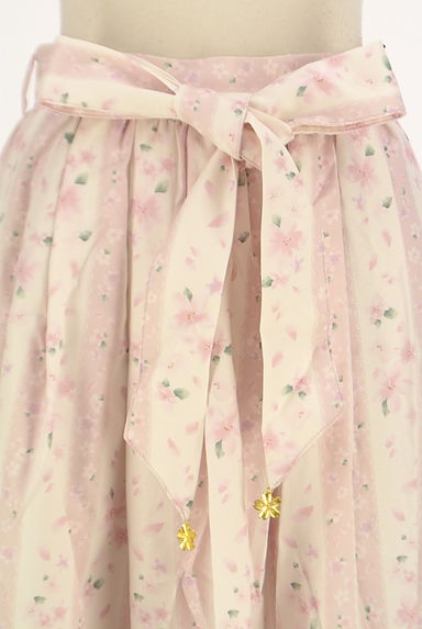 axes femme（アクシーズファム）の古着「裾チュール桜柄ロングスカート（ロングスカート・マキシスカート）」大画像４へ