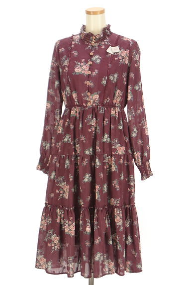 axes femme（アクシーズファム）の古着「花柄ティアードワンピース（ワンピース・チュニック）」大画像４へ