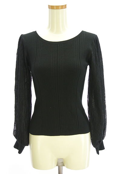 PROPORTION BODY DRESSING（プロポーションボディ ドレッシング）の古着「レースボリューム袖リブニット（ニット）」大画像１へ