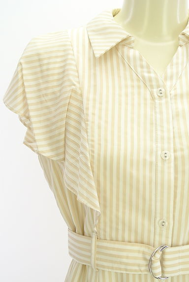 PROPORTION BODY DRESSING（プロポーションボディ ドレッシング）の古着「ベルト付きストライプロングシャツワンピース（ワンピース・チュニック）」大画像４へ