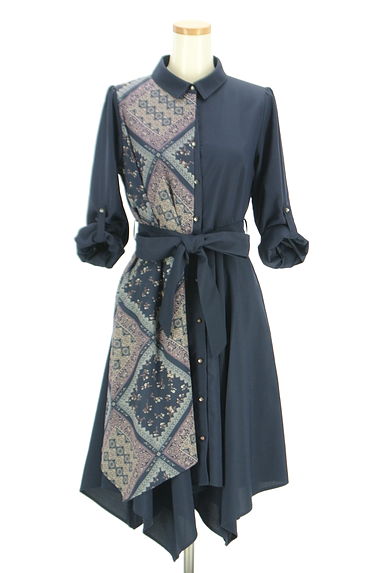 axes femme（アクシーズファム）の古着「イレギュラーヘム膝下シャツワンピース（ワンピース・チュニック）」大画像５へ