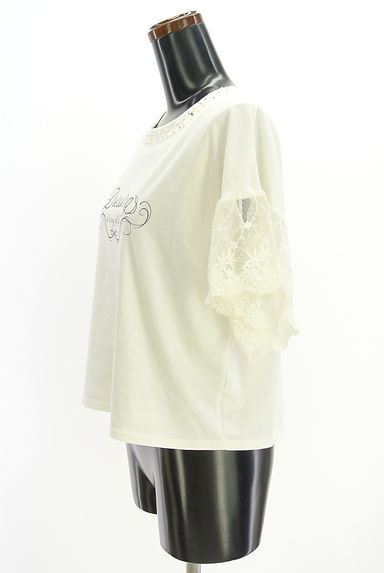 axes femme（アクシーズファム）の古着「パール付きロゴTシャツ（Ｔシャツ）」大画像３へ