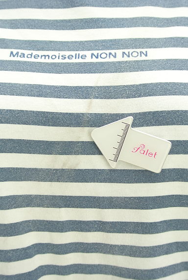 Mademoiselle NON NON（マドモアゼルノンノン）の古着「ロゴボーダーTシャツ（Ｔシャツ）」大画像５へ