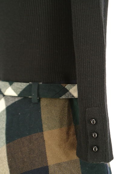 BLUE LABEL CRESTBRIDGE（ブルーレーベル・クレストブリッジ）の古着「チェック柄切替膝上フレアワンピース（ワンピース・チュニック）」大画像５へ