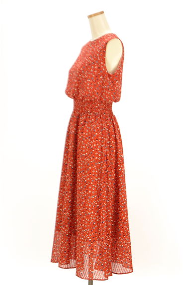 NATURAL BEAUTY BASIC（ナチュラルビューティベーシック）の古着「小花柄ロングシフォンワンピース（ワンピース・チュニック）」大画像３へ
